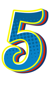 Comic Halftone Alphabet Letter and Number png