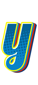 Comic Halftone Alphabet Letter and Number png