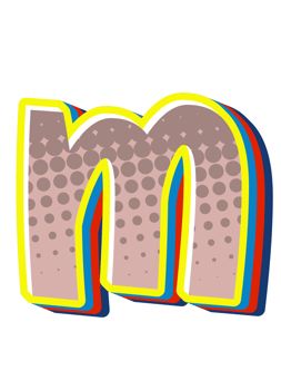 Comic Halftone Alphabet Letter and Number png