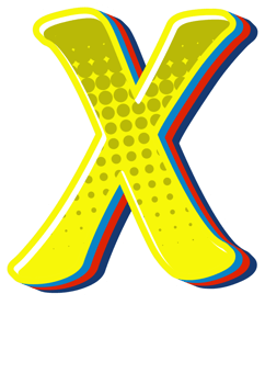 Comic Halftone Alphabet Letter and Number png