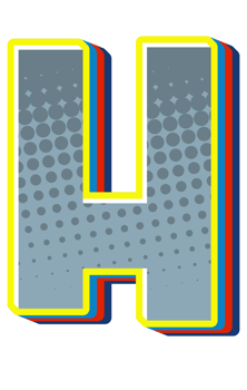 Comic Halftone Alphabet Letter and Number png