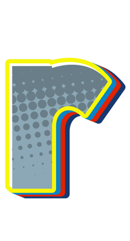 Comic Halftone Alphabet Letter and Number png