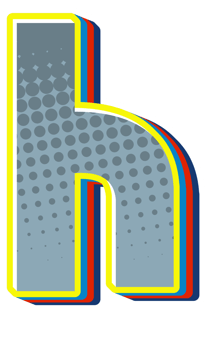 Comic Halftone Alphabet Letter and Number png