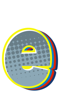 Comic Halftone Alphabet Letter and Number png