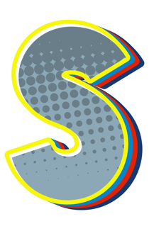 Comic Halftone Alphabet Letter and Number png