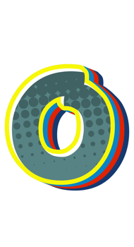 Comic Halftone Alphabet Letter and Number png