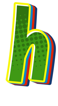Comic Halftone Alphabet Letter and Number png