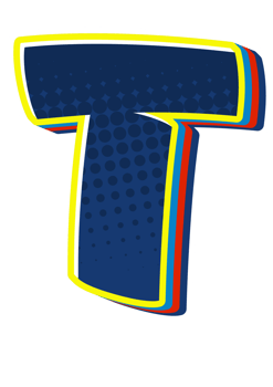 Comic Halftone Alphabet Letter and Number png