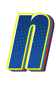Comic Halftone Alphabet Letter and Number png