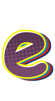 Comic Halftone Alphabet Letter and Number png