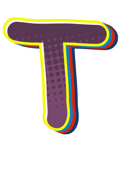 Comic Halftone Alphabet Letter and Number png