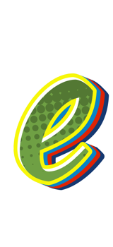 Comic Halftone Alphabet Letter and Number png
