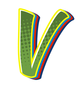 Comic Halftone Alphabet Letter and Number png