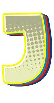 Comic Halftone Alphabet Letter and Number png