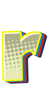 Comic Halftone Alphabet Letter and Number png