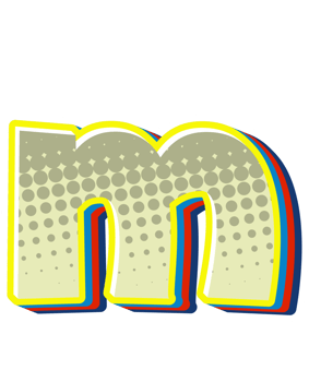 Comic Halftone Alphabet Letter and Number png