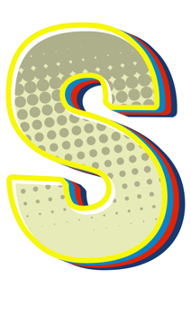 Comic Halftone Alphabet Letter and Number png