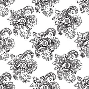 illustration of seamless paisley pattern. vector
