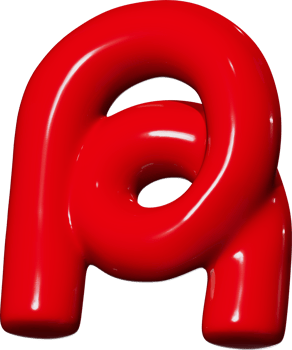Abstract 3D Element R Shape png