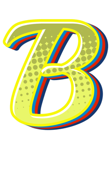 Comic Halftone Alphabet Letter and Number png