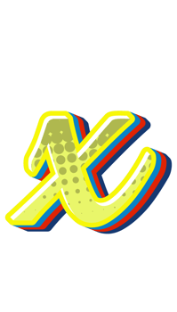 Comic Halftone Alphabet Letter and Number png