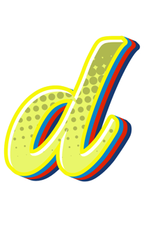 Comic Halftone Alphabet Letter and Number png