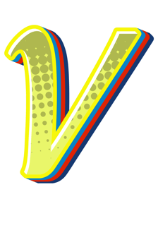 Comic Halftone Alphabet Letter and Number png