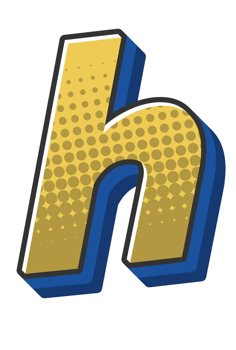 Comic Halftone Alphabet Letter and Number png