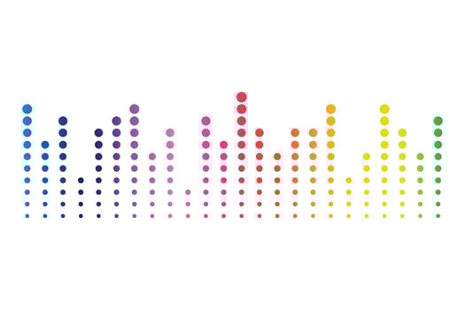 Musical notes wavy line background design vector