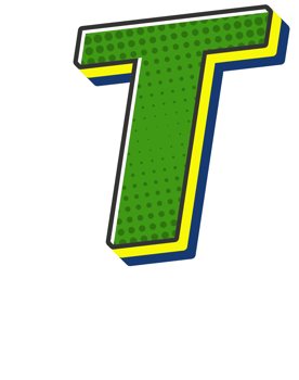 Comic Halftone Alphabet Letter and Number png