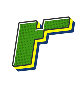 Comic Halftone Alphabet Letter and Number png
