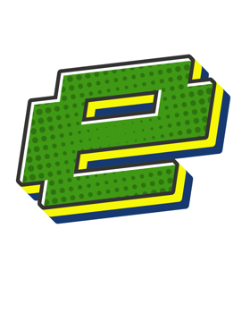 Comic Halftone Alphabet Letter and Number png
