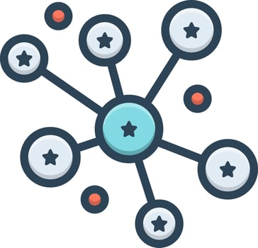 Color icon for connections vector