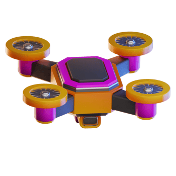 Drone Technology Illustration 3d png