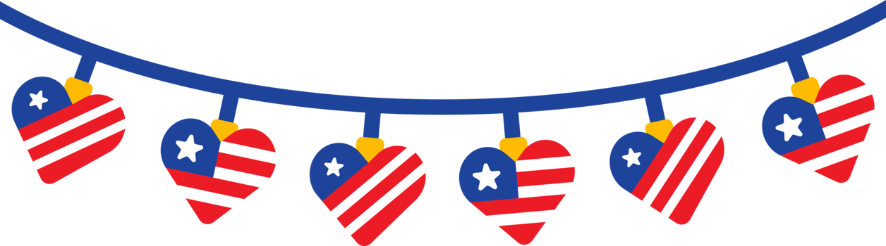 US heart light Hanging Decoration Illustration png
