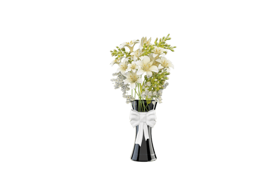 a vase with flowers on a transparent background png