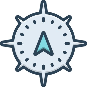 Color icon for navigation vector