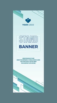 Blue Stand Banner Background vector
