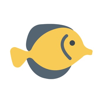 Butterflyfish Flat Icon Design vector