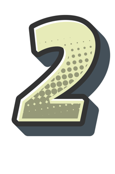 Comic Halftone Alphabet Letter and Number png