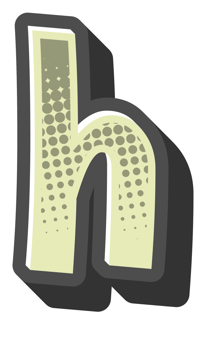 Comic Halftone Alphabet Letter and Number png
