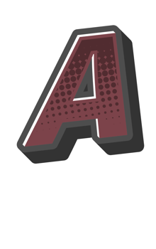 Comic Halftone Alphabet Letter and Number png