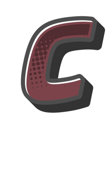Comic Halftone Alphabet Letter and Number png