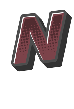 Comic Halftone Alphabet Letter and Number png