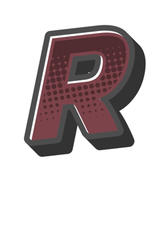 Comic Halftone Alphabet Letter and Number png