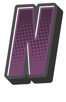 Comic Halftone Alphabet Letter and Number png
