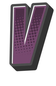 Comic Halftone Alphabet Letter and Number png