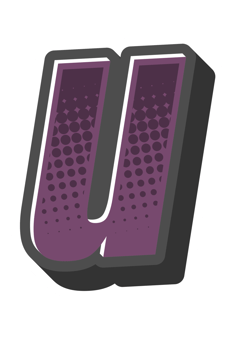 Comic Halftone Alphabet Letter and Number png