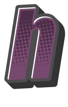 Comic Halftone Alphabet Letter and Number png