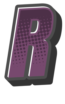 Comic Halftone Alphabet Letter and Number png